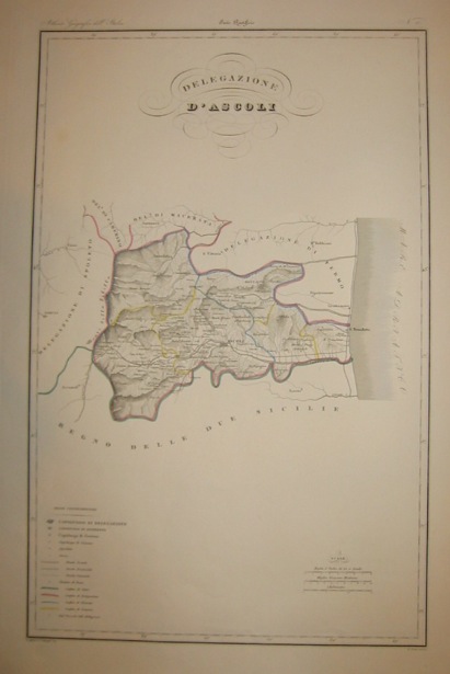 Zuccagni-Orlandini Attilio (1784-1872) Delegazione d'Ascoli 1844 Firenze